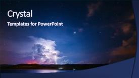  Presentation with storm clouds - Slides featuring image of moody weather climate background and a navy blue colored foreground