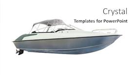  Presentation with motor - PPT theme consisting of image of motor boat background and a white colored foreground