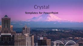  Presentation with seattle - Presentation design with image-of-mount-rainier-seattle background and a light blue colored foreground