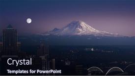  Presentation with seattle - Audience pleasing slide deck consisting of image-of-mount-rainier-seattle backdrop and a wine colored foreground