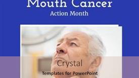  Presentation with cancer - Slide set with image-of-mouth-cancer-action background and a coral colored foreground