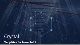  Presentation with moving business - PPT layouts with image-of-moving-shapes-over background and a navy blue colored foreground