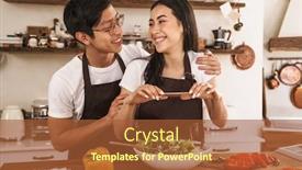  Presentation with multicultural - PPT layouts with image-of-multicultural-couple-smiling background and a red colored foreground