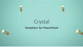  Presentation with hospitality - PPT theme having image-of-multiple-beer-glasses background and a mint green colored foreground