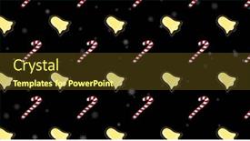  Presentation with christmas black - Presentation theme featuring image-of-multiple-bells background and a tawny brown colored foreground