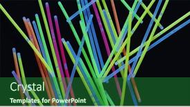  Presentation with glow - Theme having image-of-multiple-colorful-neon background and a forest green colored foreground