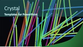  Presentation with glow - Presentation design with image-of-multiple-colorful-neon background and a ocean colored foreground