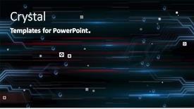  Presentation with circuit - Slides enhanced with image-of-multiple-digital-icons background and a wine colored foreground