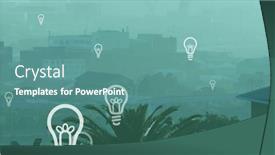  Presentation with business networking - Presentation design with image-of-multiple-electric-bulb background and a seafoam green colored foreground