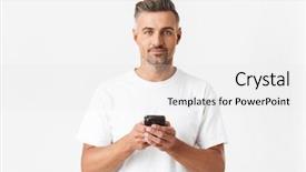  Presentation with microwave imaging image of modern - Cool new presentation design with image of muscular man 30s backdrop and a white colored foreground