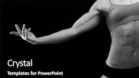  Presentation with strong black woman - Presentation design enhanced with image of muscular strong woman background and a black colored foreground
