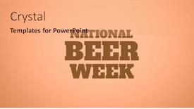  Presentation with hospitality - Slides having image-of-national-beer-week background and a coral colored foreground