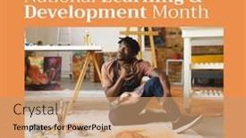  Presentation with self development - PPT theme consisting of image-of-national-learning background and a coral colored foreground