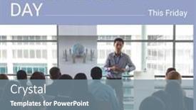  Presentation with diverse business people - PPT theme featuring image-of-national-salesperson-day background and a  colored foreground