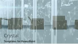  Presentation with computer-network - PPT theme with image-of-network-of-connections background and a light blue colored foreground