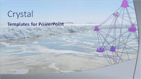  Presentation with stock market - Presentation theme having image-of-network-of-connections background and a  colored foreground