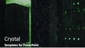  Presentation with servers - Presentation with image-of-network-of-connections background and a black colored foreground