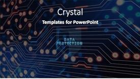  Presentation with business networking - Slide set consisting of image-of-network-of-connections background and a navy blue colored foreground