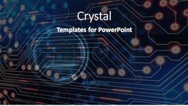 Presentation with business networking - PPT layouts enhanced with image-of-network-of-connections background and a navy blue colored foreground