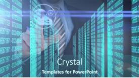  Presentation with digital image - Theme with image-of-network-of-digital background and a ocean colored foreground