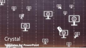  Presentation with image processing - Theme consisting of image-of-network-of-screen background and a tawny brown colored foreground