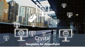  Presentation with image processing - PPT theme having image-of-network-of-screen background and a ocean colored foreground