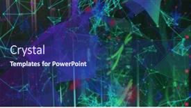  Presentation with green cloud computing - Presentation design with image-of-networks-of-connections background and a navy blue colored foreground