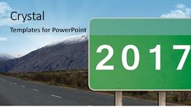  Presentation with digital image - Amazing theme having digital image of new year backdrop and a light blue colored foreground