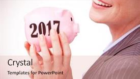  Presentation with 2019 chinese new year - Theme with image of new year 2017 background and a lemonade colored foreground