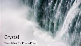  Presentation with falls - PPT theme with image of nigara falls power background and a light gray colored foreground