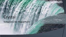  Presentation with power of attitude image - Presentation theme enhanced with image of nigara falls power background and a light blue colored foreground