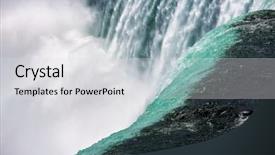  Presentation with falls - Presentation theme consisting of image of nigara falls power background and a light gray colored foreground