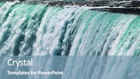  Presentation with power of attitude image - Presentation theme having image of nigara falls power background and a seafoam green colored foreground