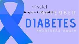  Presentation with blue ribbon - Presentation enhanced with image-of-november-diabetes-awareness background and a light gray colored foreground