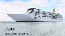  Presentation with seas - PPT theme with image of ocean ship background and a light gray colored foreground