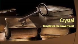  Presentation with life history - Colorful theme enhanced with image of old antique books backdrop and a tawny brown colored foreground