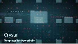  Presentation with data security - PPT layouts enhanced with image-of-online-security-warning background and a ocean colored foreground