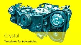  Presentation with engine - Cool new presentation with image-of-opposed-engine-focus backdrop and a white colored foreground