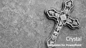  Presentation with stone cross - Cool new presentation with image of ornate stone cross backdrop and a gray colored foreground