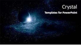  Presentation with outer space - PPT theme having image-of-outer-space-mixed background and a black colored foreground