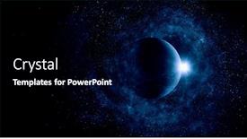  Presentation with outer space - Colorful PPT theme enhanced with image-of-outer-space-mixed backdrop and a black colored foreground