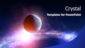  Presentation with outer space - Beautiful PPT theme featuring image-of-outer-space-mixed backdrop and a black colored foreground