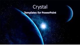  Presentation with outer space - Slides consisting of image-of-outer-space-mixed background and a navy blue colored foreground