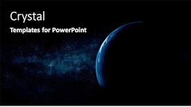  Presentation with media image - Beautiful theme featuring image-of-outer-space-mixed backdrop and a black colored foreground