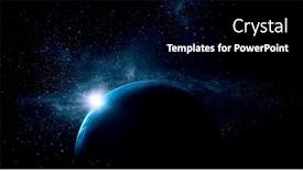  Presentation with media image - Audience pleasing slide deck consisting of image-of-outer-space-mixed backdrop and a black colored foreground
