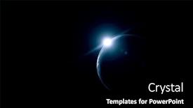  Presentation with outer space - Amazing PPT theme having image-of-outer-space-mixed backdrop and a black colored foreground