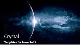  Presentation with outer space - Beautiful presentation design featuring image-of-outer-space-mixed backdrop and a black colored foreground