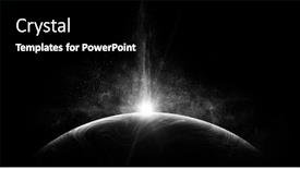  Presentation with outer space - Amazing PPT theme having image-of-outer-space-mixed backdrop and a black colored foreground