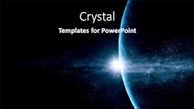  Presentation with media image - Cool new presentation design with image-of-outer-space-mixed backdrop and a black colored foreground