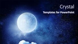  Presentation with outer space - PPT layouts consisting of image-of-outer-space-mixed background and a navy blue colored foreground